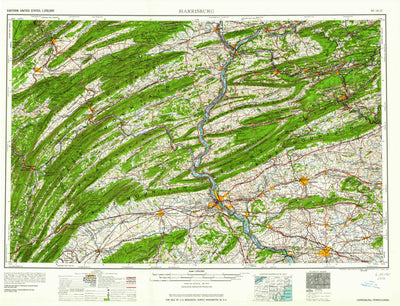 United States Geological Survey Harrisburg, PA (1961, 250000-Scale) digital map
