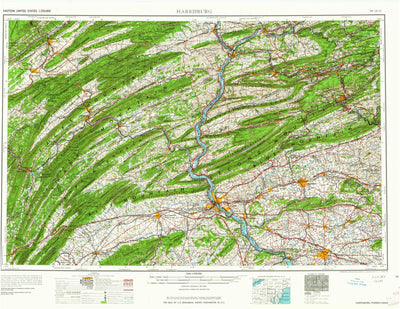United States Geological Survey Harrisburg, PA (1964, 250000-Scale) digital map