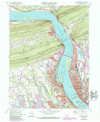 United States Geological Survey Harrisburg West, PA (1969, 24000-Scale) digital map