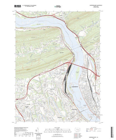 United States Geological Survey Harrisburg West, PA (2023, 24000-Scale) digital map