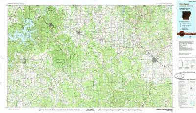 United States Geological Survey Harrison, AR-MO (1985, 100000-Scale) digital map