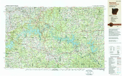 United States Geological Survey Harrison, AR-MO (1985, 250000-Scale) digital map