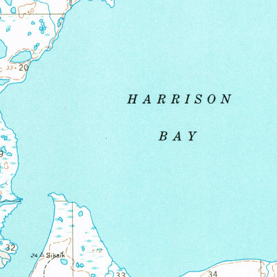 United States Geological Survey Harrison Bay B-4, AK (1955, 63360-Scale) digital map