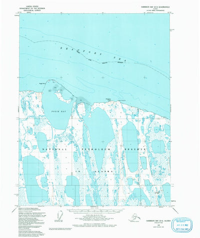 United States Geological Survey Harrison Bay D-5, AK (1955, 63360-Scale) digital map