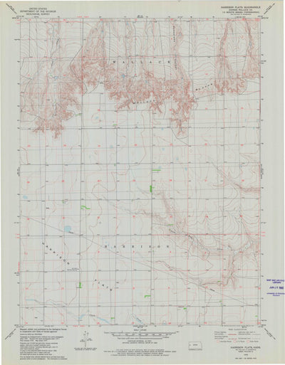 United States Geological Survey Harrison Flats, KS (1979, 24000-Scale) digital map