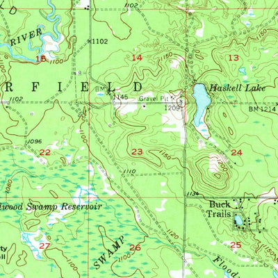 United States Geological Survey Harrison, MI (1957, 62500-Scale) digital map