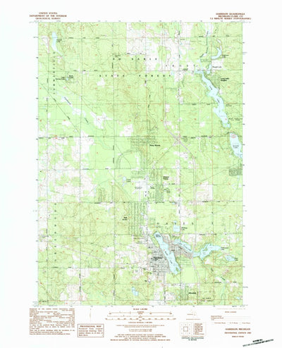 United States Geological Survey Harrison, MI (1983, 25000-Scale) digital map