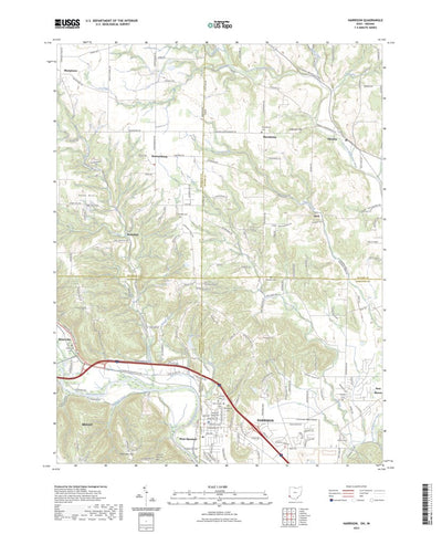 United States Geological Survey Harrison, OH (2023, 24000-Scale) digital map