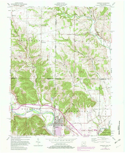 United States Geological Survey Harrison, OH-IN (1955, 24000-Scale) digital map