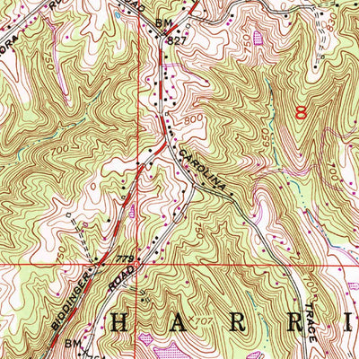 United States Geological Survey Harrison, OH-IN (1992, 24000-Scale) digital map