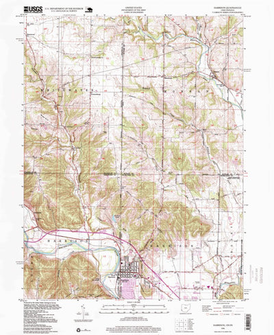 United States Geological Survey Harrison, OH-IN (1996, 24000-Scale) digital map