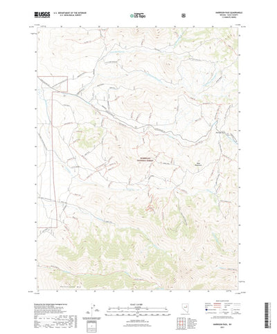 United States Geological Survey Harrison Pass, NV (2021, 24000-Scale) digital map