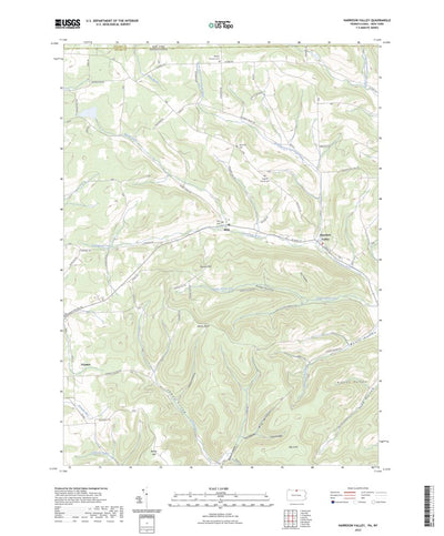 United States Geological Survey Harrison Valley, PA (2023, 24000-Scale) digital map