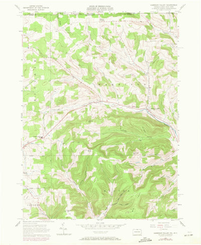 United States Geological Survey Harrison Valley, PA-NY (1957, 24000-Scale) digital map