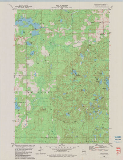 United States Geological Survey Harrison, WI (1982, 24000-Scale) digital map
