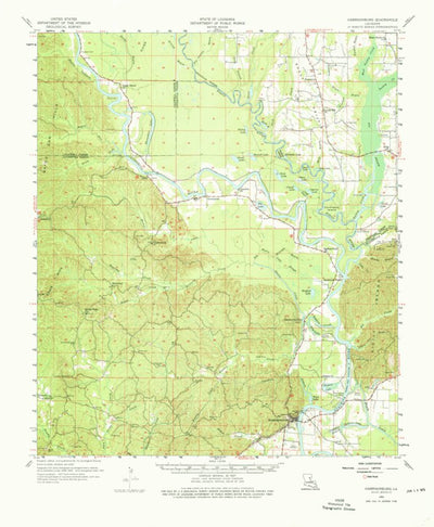 United States Geological Survey Harrisonburg, LA (1959, 62500-Scale) digital map