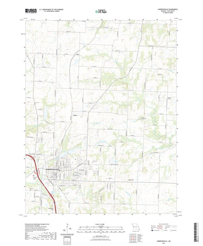 United States Geological Survey Harrisonville, MO (2021, 24000-Scale) digital map