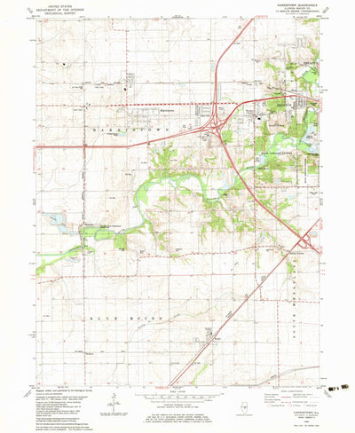 United States Geological Survey Harristown, IL (1982, 24000-Scale) digital map