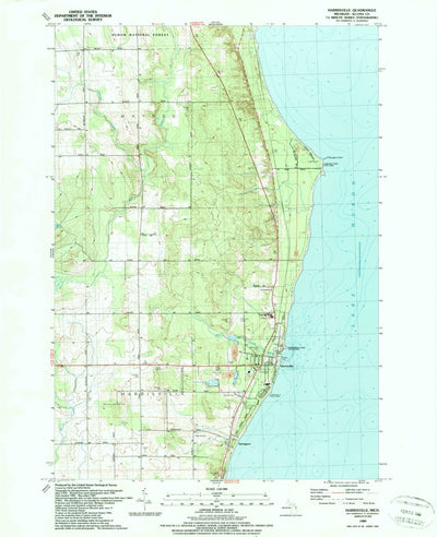 United States Geological Survey Harrisville, MI (1989, 24000-Scale) digital map