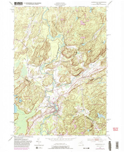 United States Geological Survey Harrisville, NY (1951, 24000-Scale) digital map