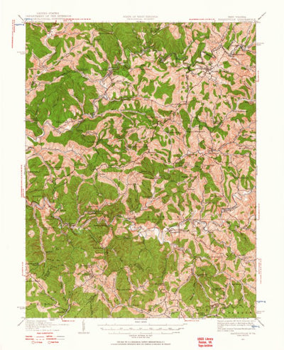 United States Geological Survey Harrisville, WV (1924, 62500-Scale) digital map