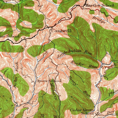 United States Geological Survey Harrisville, WV (1924, 62500-Scale) digital map