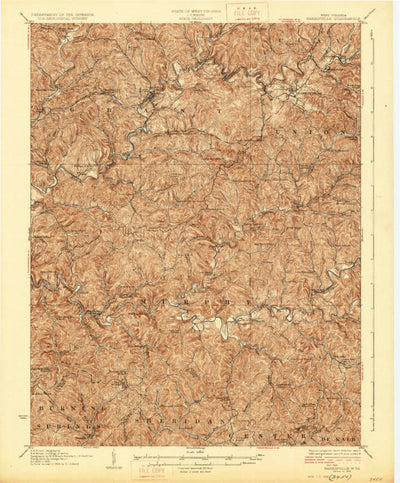 United States Geological Survey Harrisville, WV (1926, 62500-Scale) digital map