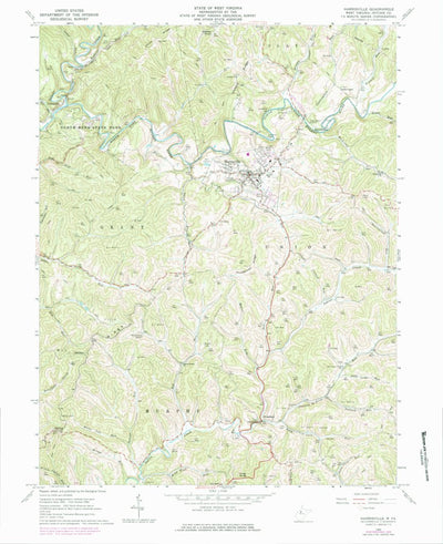 United States Geological Survey Harrisville, WV (1964, 24000-Scale) digital map