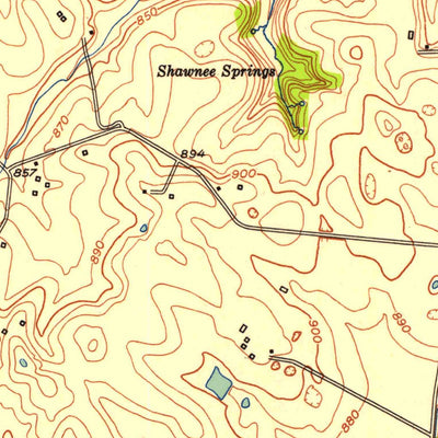 United States Geological Survey Harrodsburg, KY (1952, 24000-Scale) digital map