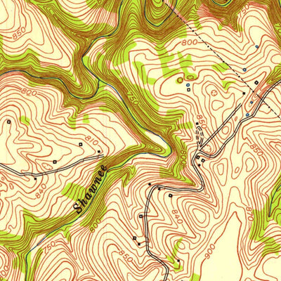 United States Geological Survey Harrodsburg, KY (1952, 24000-Scale) digital map