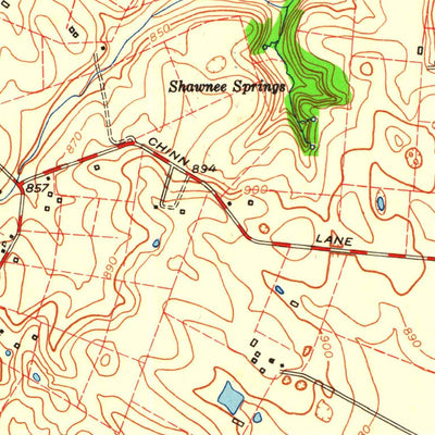 United States Geological Survey Harrodsburg, KY (1959, 24000-Scale) digital map
