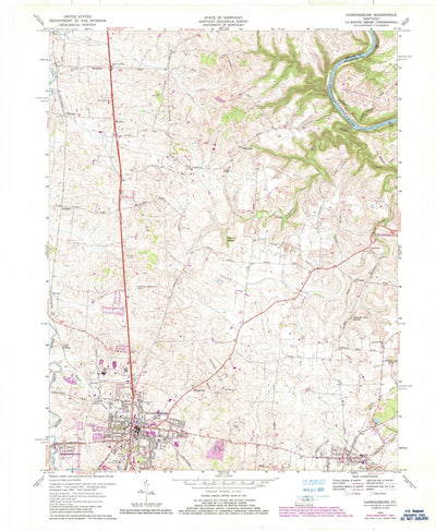 United States Geological Survey Harrodsburg, KY (1967, 24000-Scale) digital map