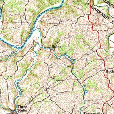 United States Geological Survey Harrodsburg, KY (1991, 100000-Scale) digital map