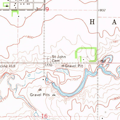 United States Geological Survey Harrold, SD (1968, 24000-Scale) digital map