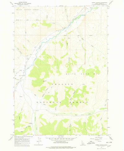 United States Geological Survey Harry Canyon, ID (1967, 24000-Scale) digital map