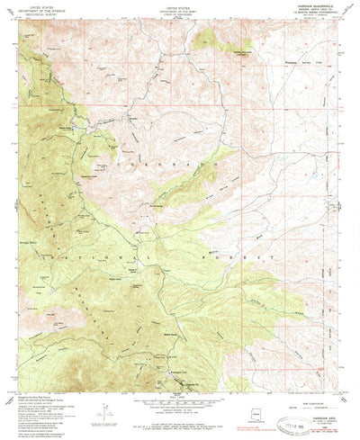 United States Geological Survey Harshaw, AZ (1958, 24000-Scale) digital map