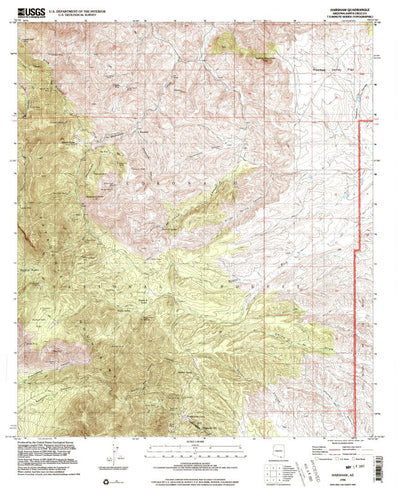 United States Geological Survey Harshaw, AZ (1996, 24000-Scale) digital map