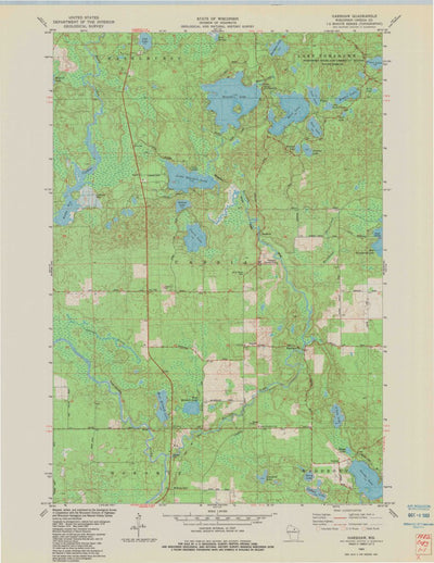 United States Geological Survey Harshaw, WI (1982, 24000-Scale) digital map