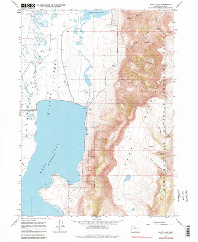 United States Geological Survey Hart Lake, OR (1967, 24000-Scale) digital map