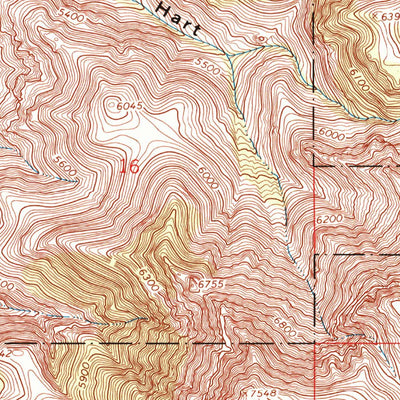 United States Geological Survey Hart Lake, OR (1967, 24000-Scale) digital map