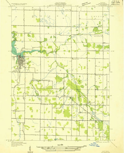 United States Geological Survey Hart, MI (1931, 31680-Scale) digital map