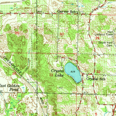 United States Geological Survey Hart, MI (1959, 62500-Scale) digital map