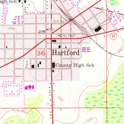United States Geological Survey Hartford, AL (1957, 24000-Scale) digital map