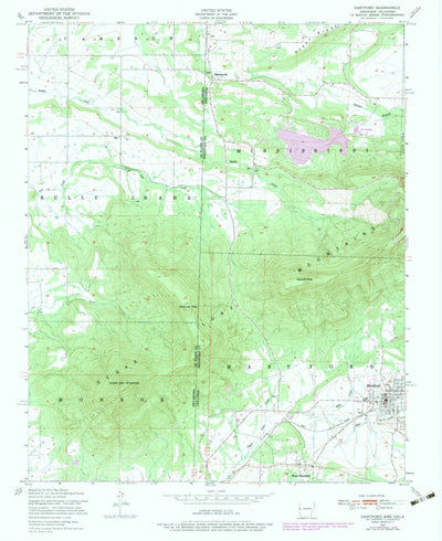 United States Geological Survey Hartford, AR-OK (1947, 24000-Scale) digital map