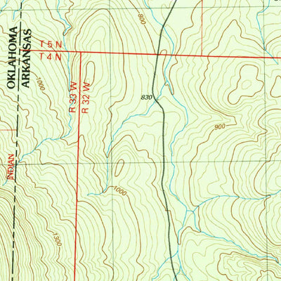 United States Geological Survey Hartford, AR-OK (1987, 24000-Scale) digital map