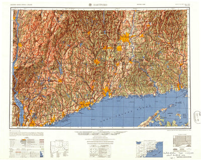 United States Geological Survey Hartford, CT-NY-NJ-MA (1947, 250000-Scale) digital map