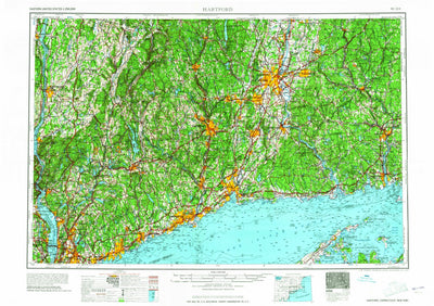 United States Geological Survey Hartford, CT-NY-NJ-MA (1965, 250000-Scale) digital map