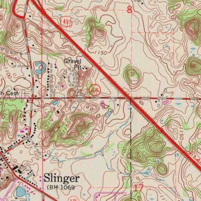 United States Geological Survey Hartford East, WI (1959, 24000-Scale) digital map