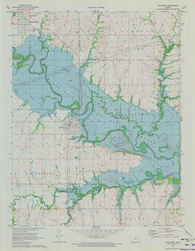 United States Geological Survey Hartford, KS (1970, 24000-Scale) digital map