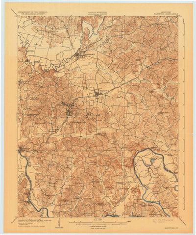 United States Geological Survey Hartford, KY (1909, 62500-Scale) digital map